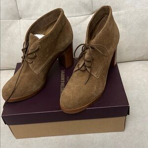 Brown Suede Women's Ankle Boots